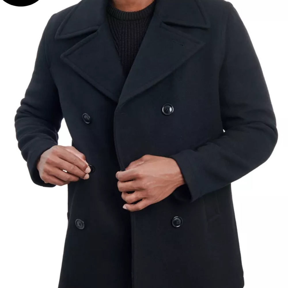 London fog Men’s Double-Breasted Wool Blend Peacoat - size 44S